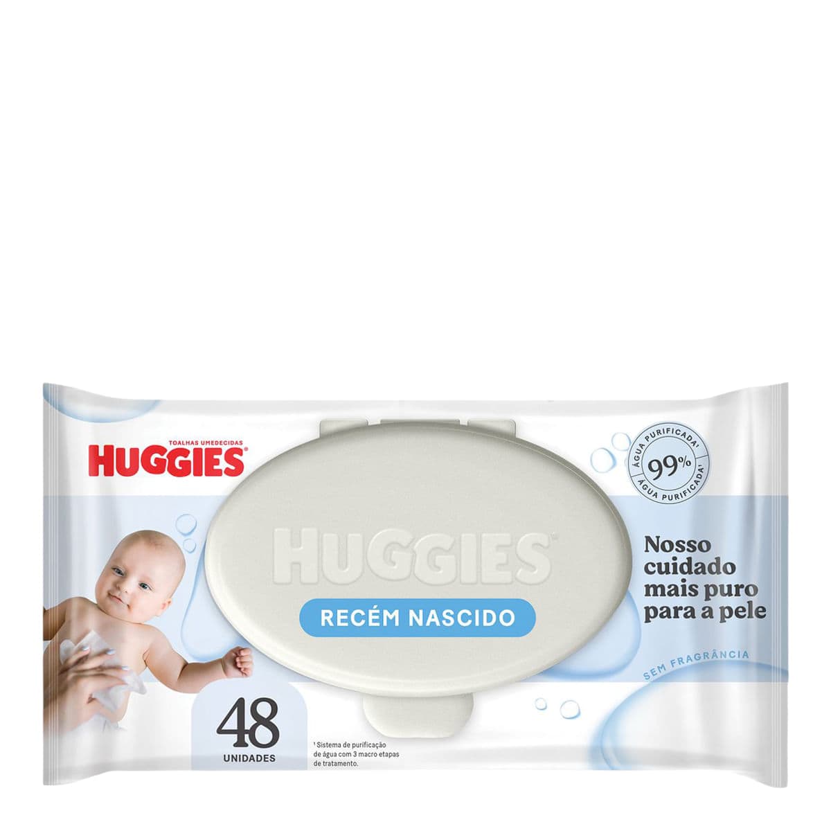Huggies Recém-Nascido Sem Fragrância · 48 unidades