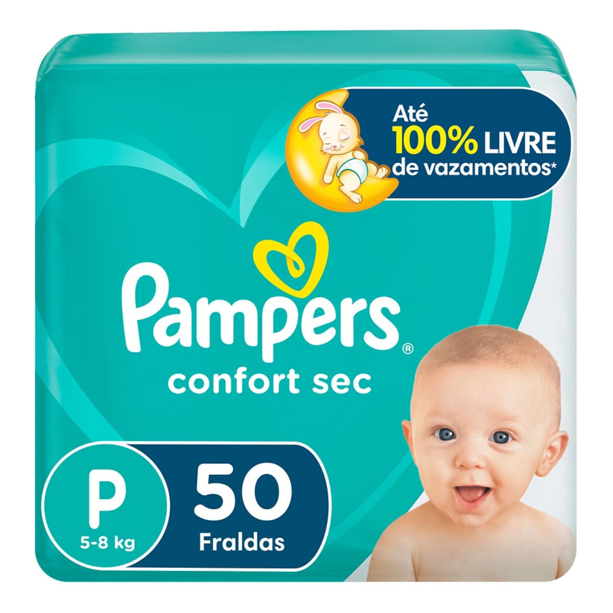 Pampers Confort Sec P · 50 unidades